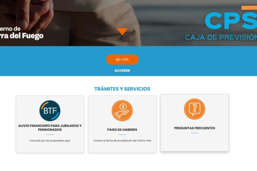 La web de la Caja de Previsión Social sumó un acceso directo al programa de alivio financiero del BTF
