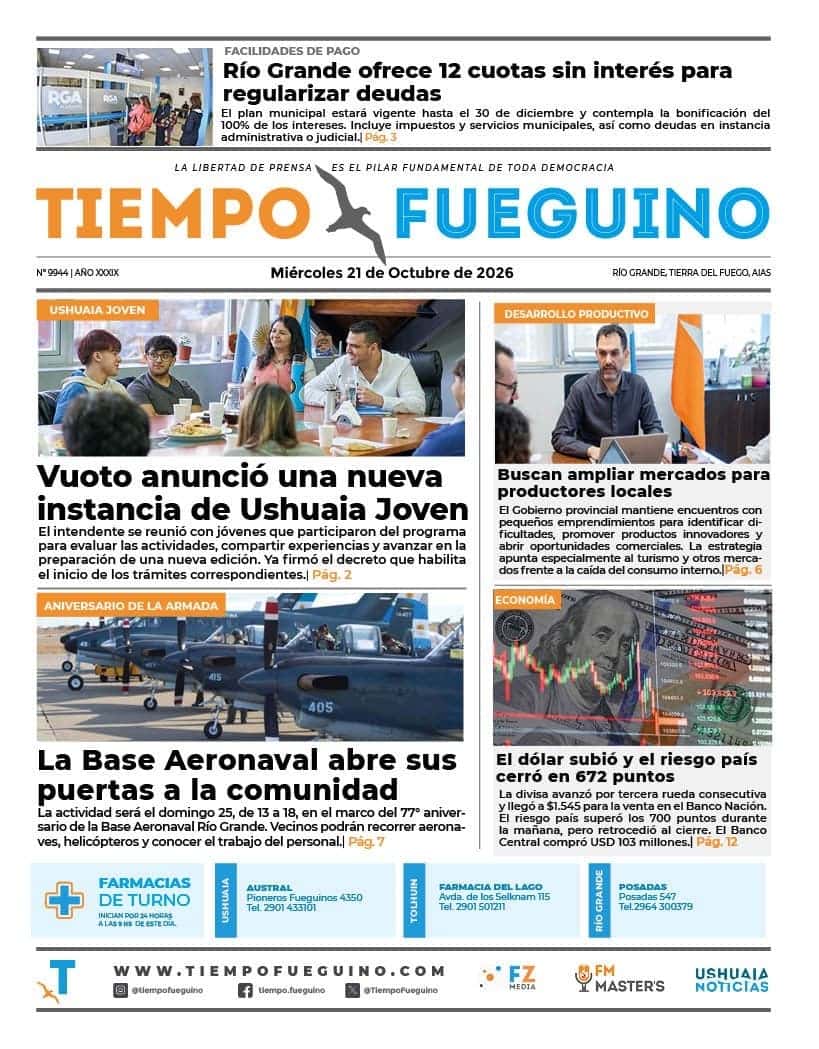 Portada del miércoles 21 de octubre