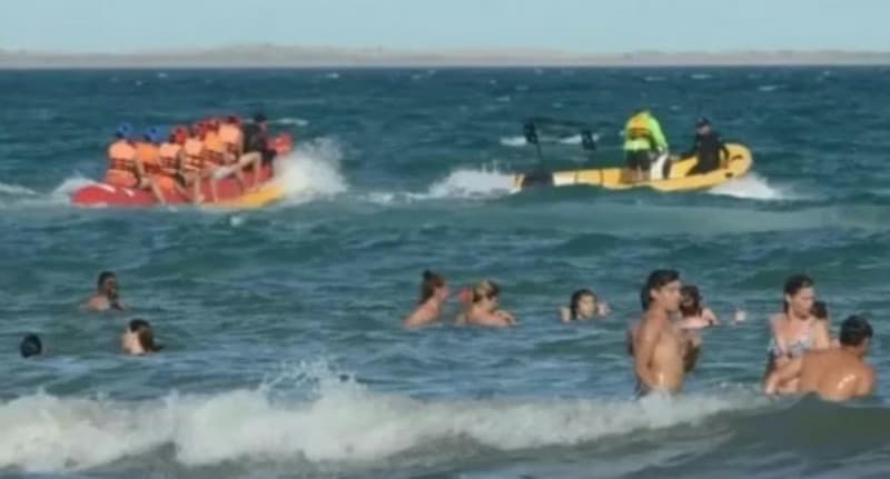 Joven herido en banana de Las Grutas