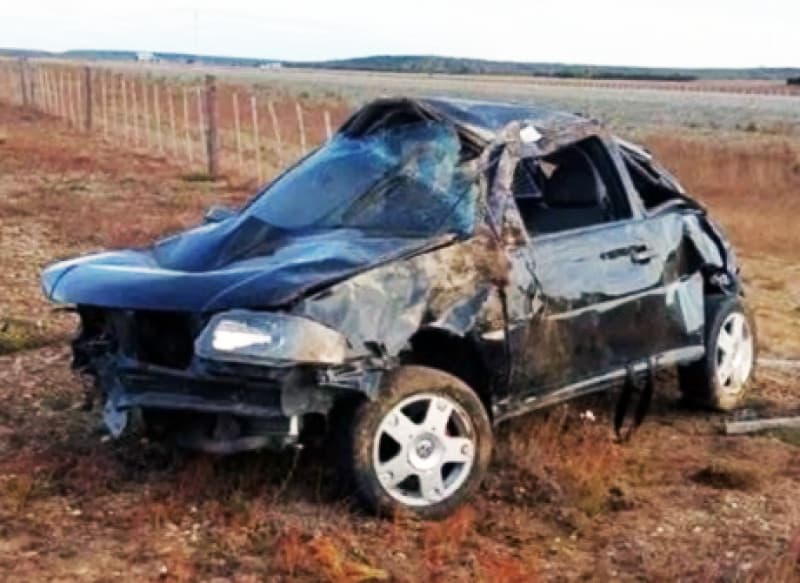 Violento vuelco frente a Estancia “Las Hijas”