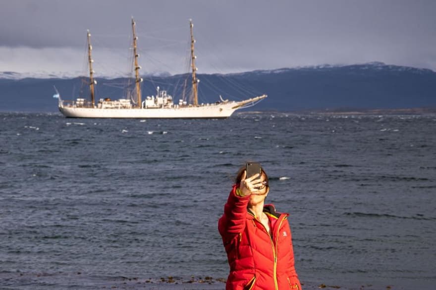 La Fragata Libertad ya se encuentra en Ushuaia en la parte final de un viaje de instrucción