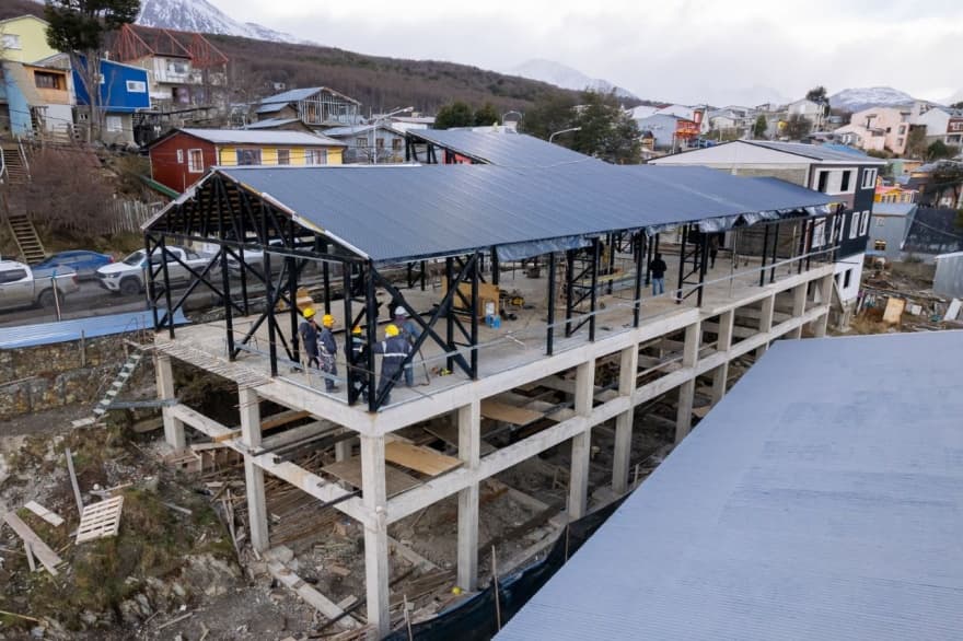 Avanza la obra del nuevo Centro de Desarrollo Infantil en el barrio Escondido de Ushuaia