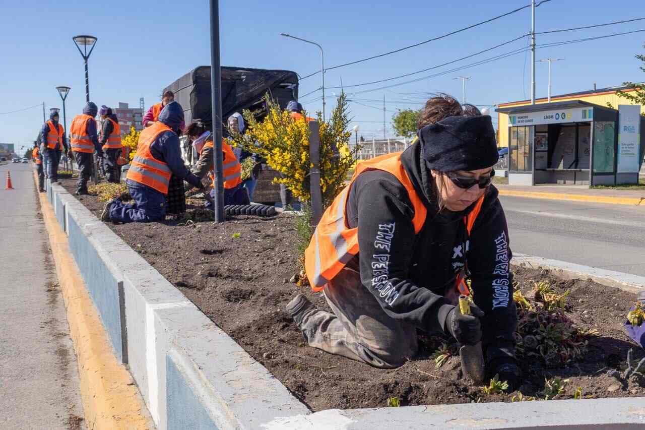 Río Grande Más Colorida: Continúan las tareas de embellecimiento en la ciudad