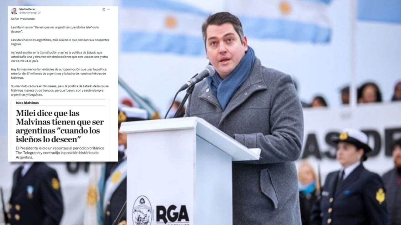 “Las Malvinas son Argentinas”. Martin Perez agradeció al presidente por su mensaje