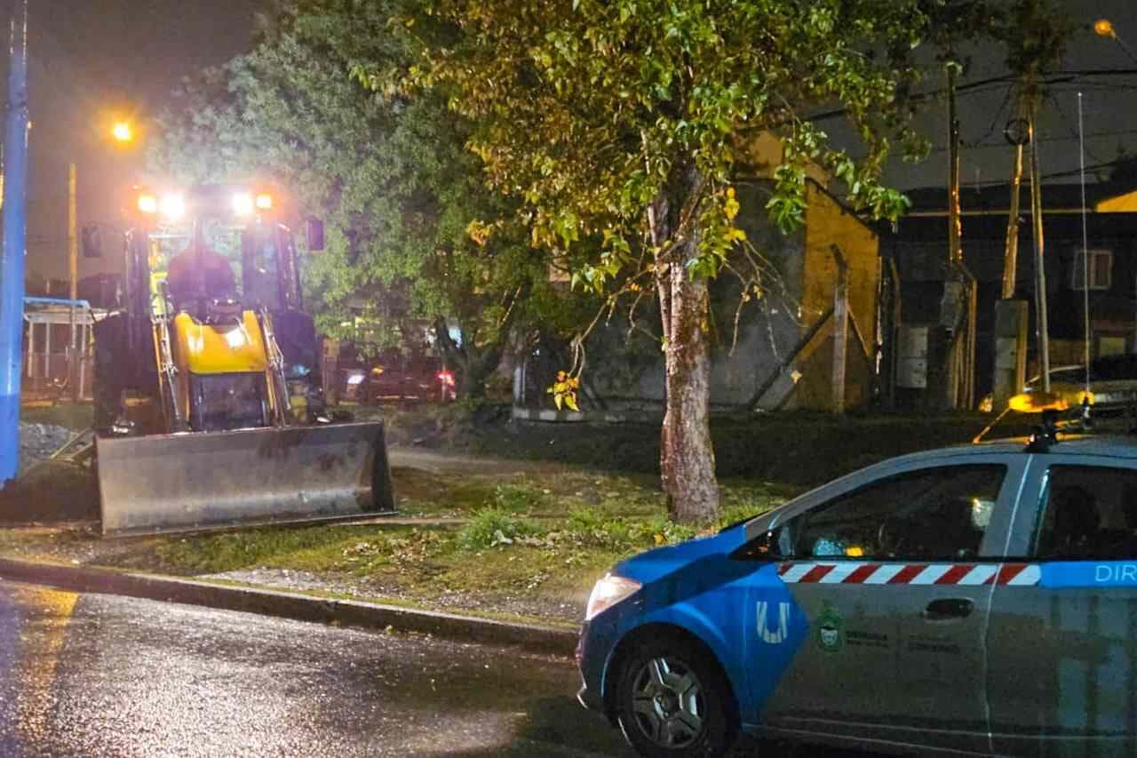 La Municipalidad de Ushuaia continúa trabajando tras el temporal de lluvia