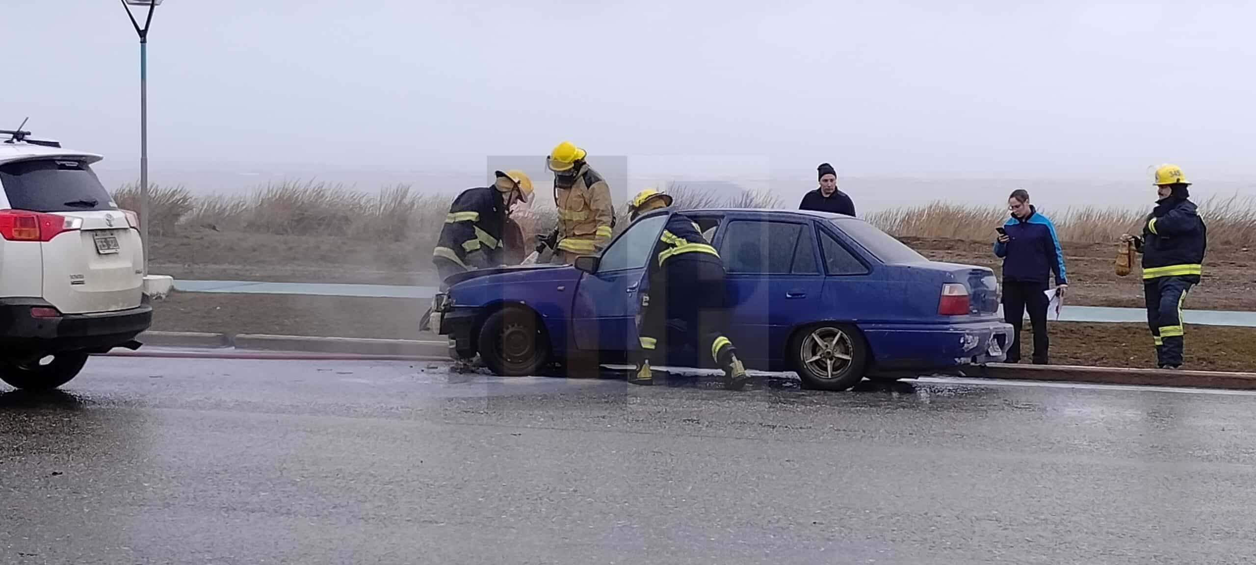Incendio de un vehículo mientras circulaba