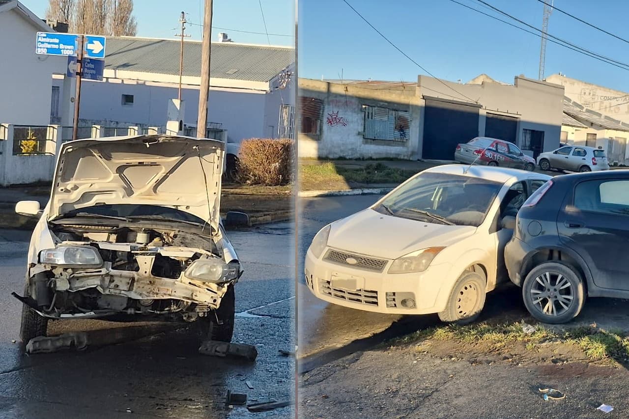 Chocaron dos vehículos y uno de ellos impactó con otro rodado estacionado