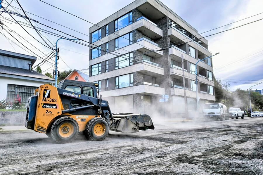 Mejoras en las calles de Ushuaia