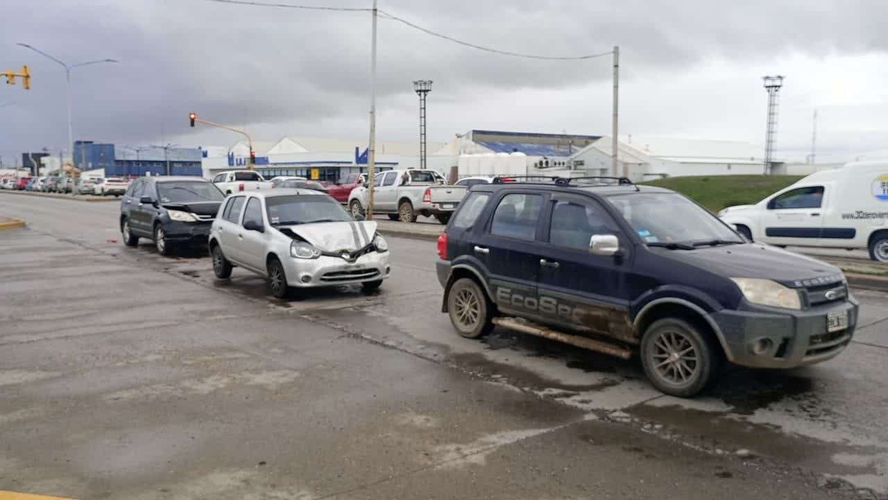 Colisión múltiple en la avenida San Martín