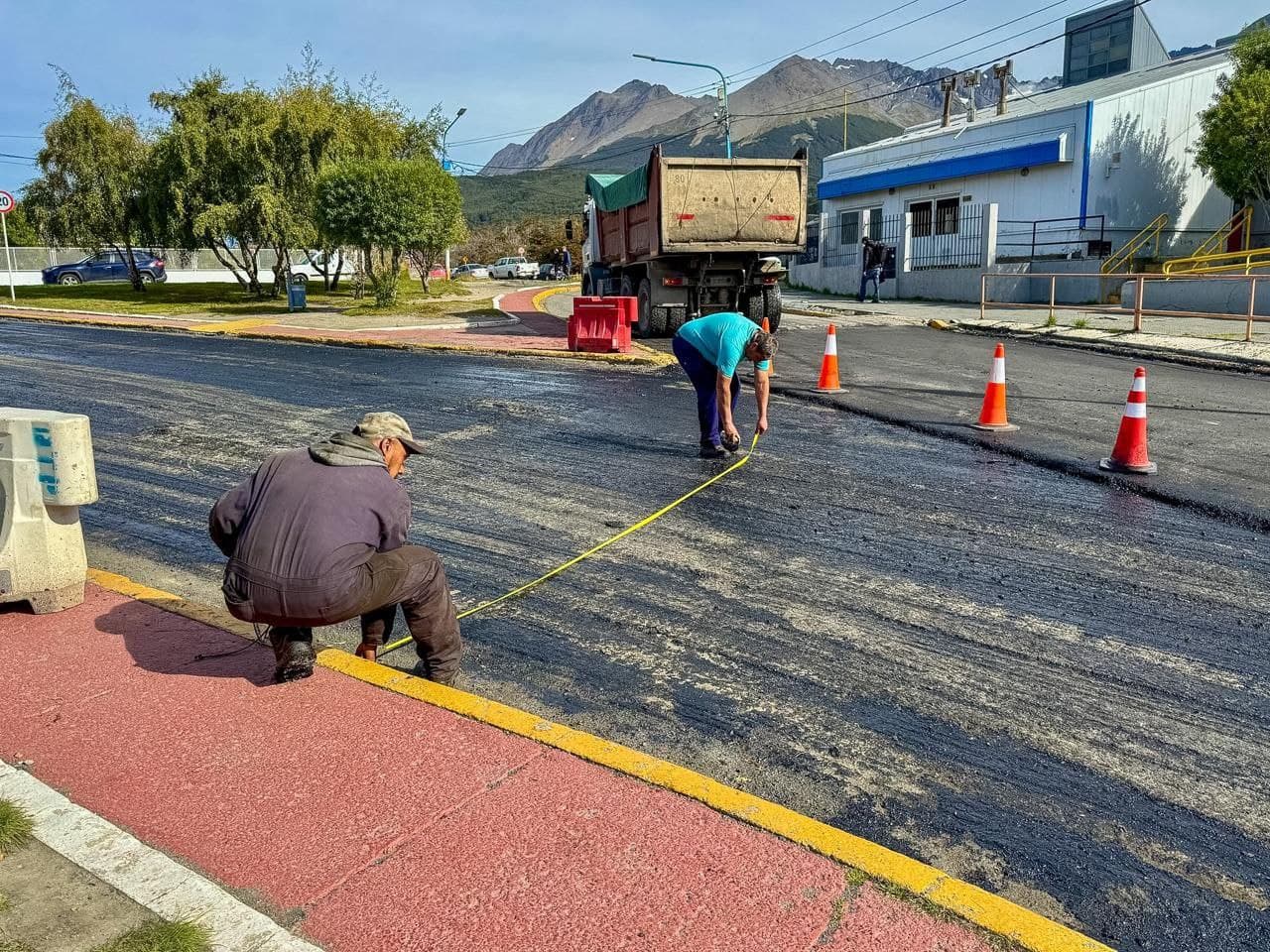 Finalizó la repavimentación de la rotonda de la EPET