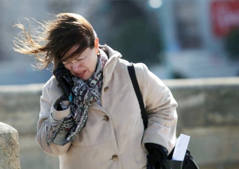 Alerta amarilla por fuertes vientos en la provincia