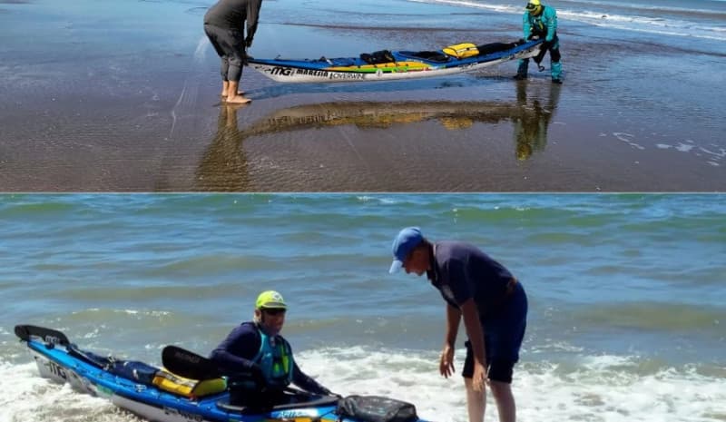 Desafío: un kayakista busca unir Brasil con Ushuaia