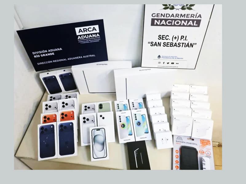Frustran contrabando de celulares y notebooks