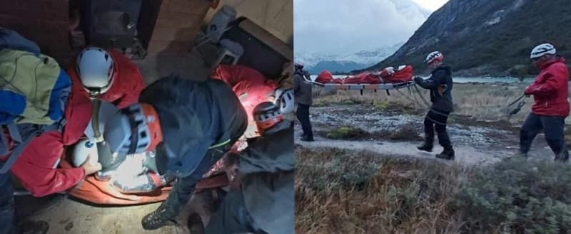 Rescatan a turista lesionada en Laguna Esmeralda