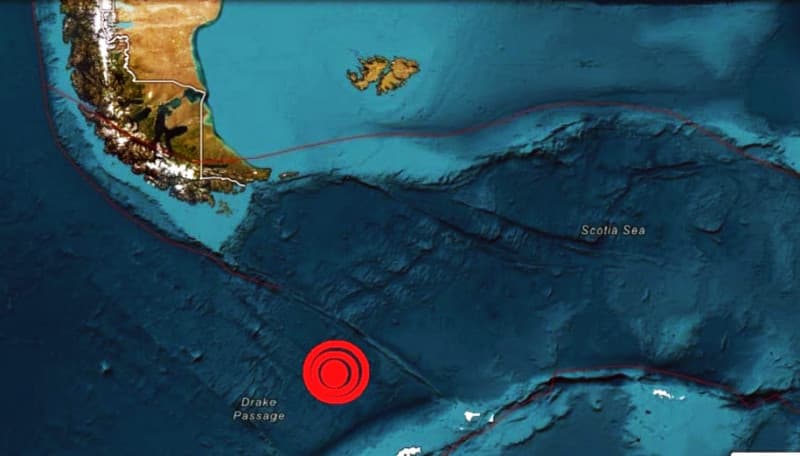 Sismo de 5,5 grados Richter a 700 kilómetros de Ushuaia