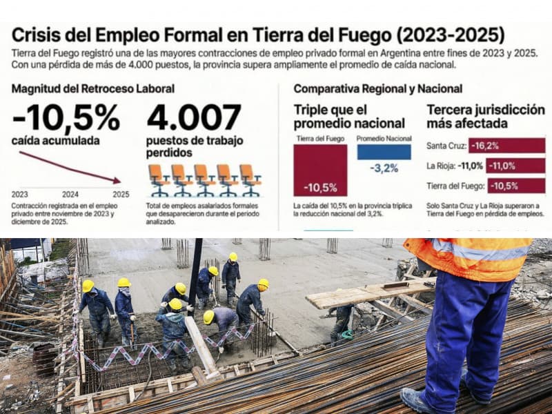 TDF con 4.000 puestos de trabajo menos en solo 2 años