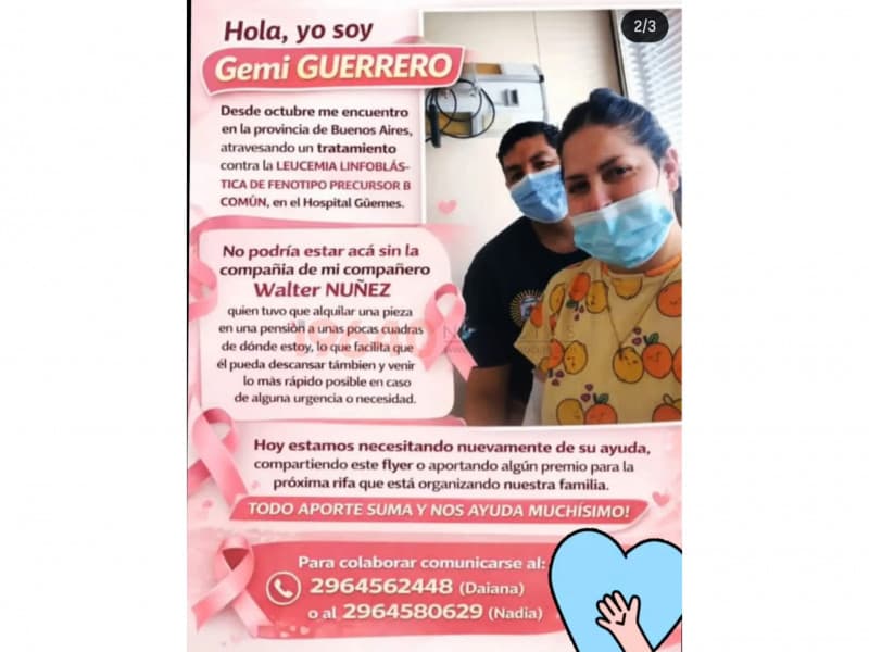 Todos por Gemi Guerrero y su lucha contra la leucemia