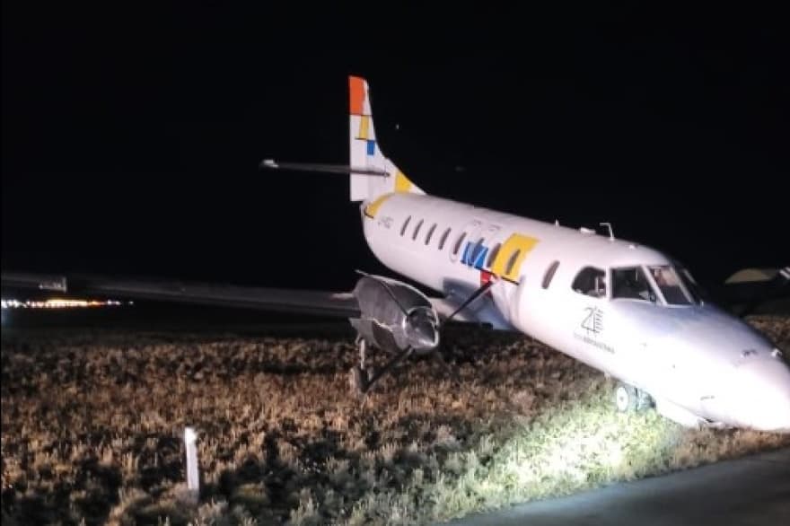 Avión que transportaba explosivos a Rio Grande despistó en el aeropuerto de Río Gallegos