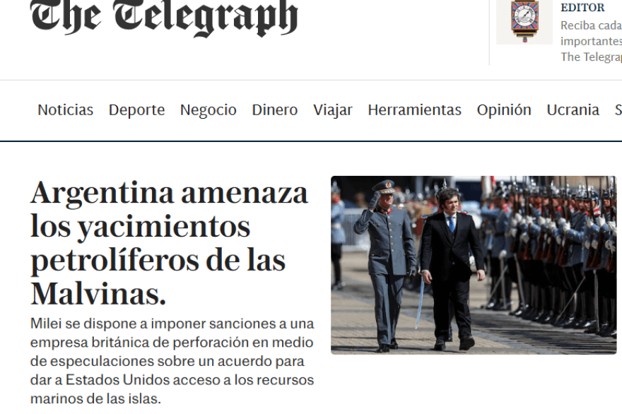 Malvinas: tras el anuncio de Milei, en Reino Unido hablan de una “amenaza” argentina sobre los yacimientos petroleros