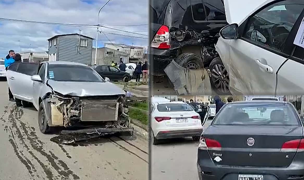 Cinco autos afectados en un choque: un alcohotest dio positivo