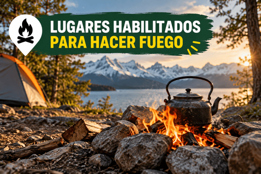 Lugares habilitados para hacer fuego en Tierra del Fuego