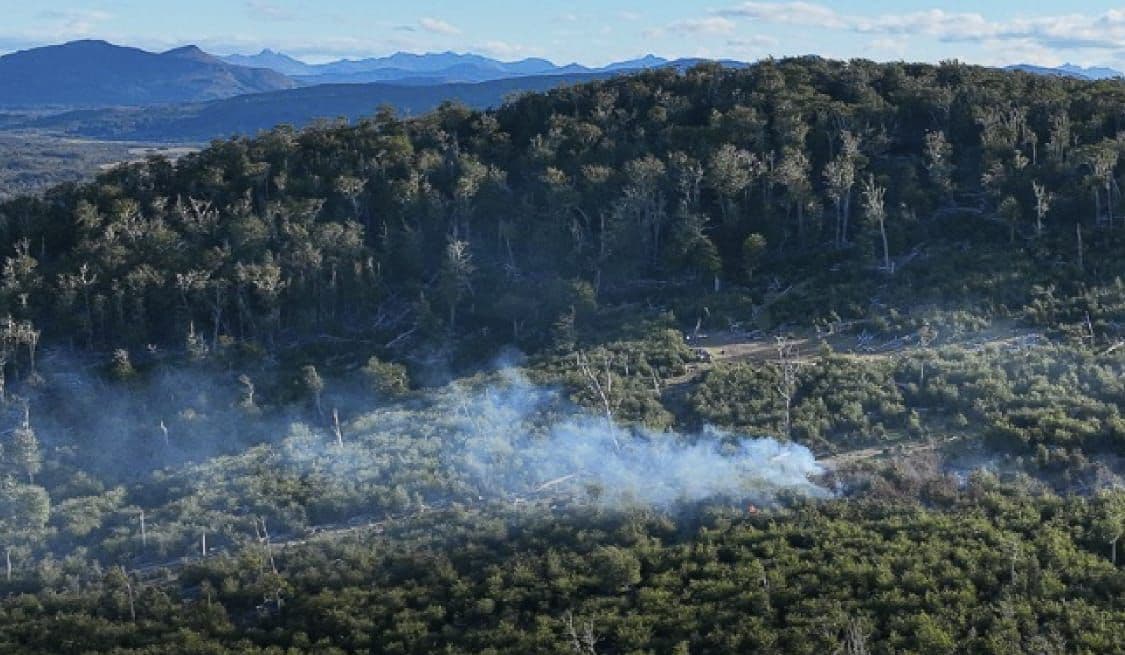 Trabajan para consolidar el control y evitar la propagación del incendio declarado en Estancia San Justo