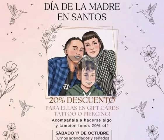 Polémica por el uso de un dibujo de Lucio Dupuy y sus homicidas para promoción de tatuajes por el “Día de la Madre”