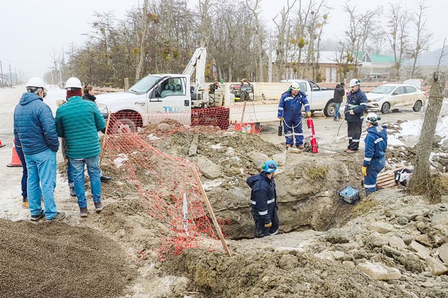 Tolhuin, expansión de las redes de gas en el barrio Islas del Sur