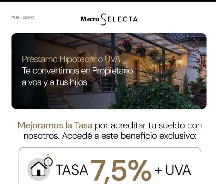 Banco Macro mejora las tasas de Préstamos Hipotecarios a 20 años